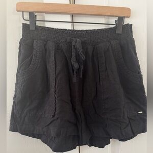 Guess Black Cargo Shorts with Drawstring Waist
